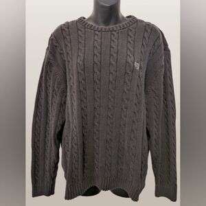 ✨☁️ Chaps Est 1978 Cable Knit Sweater - 100% Cotton - Midnight Navy - XL